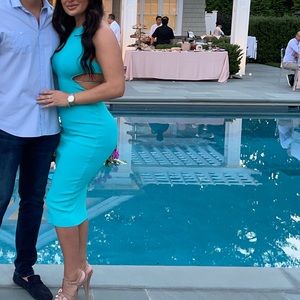 Zara blue knit dress